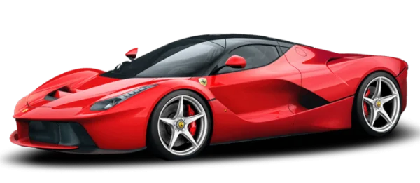 Red Ferrari LaFerrari Sports Car PNG Transparent Background