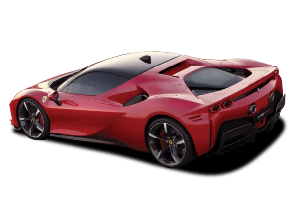 Red Ferrari SF90 Stradale Sports Car PNG