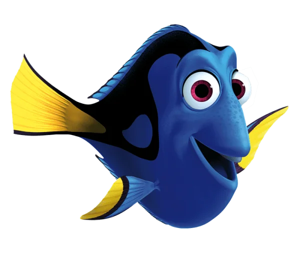 Dory Fish Character PNG Transparent Background