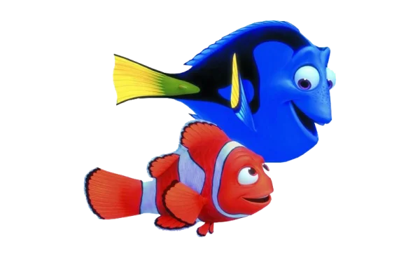 Nemo and Dory Finding Nemo Characters PNG Transparent