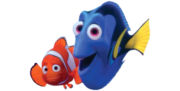 Dory and Nemo from Finding Nemo PNG Transparent