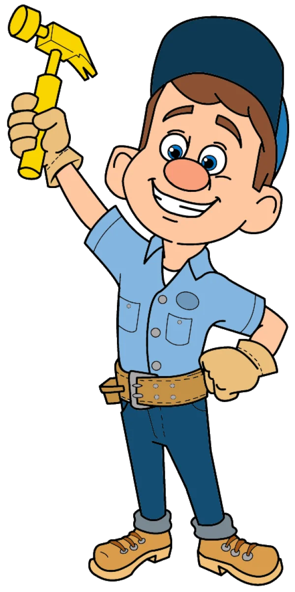 Fix-It Felix Jr. with Golden Hammer PNG Transparent
