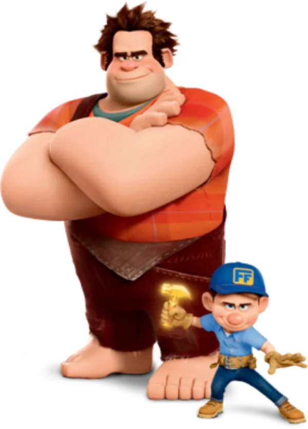 Wreck-It Ralph and Fix-It Felix Jr. PNG Transparent Background