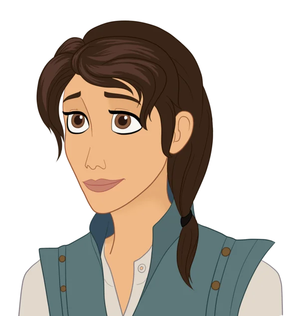Animated Character with Braid PNG Transparent