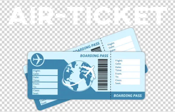 Air Tickets Boarding Pass PNG Transparent Background