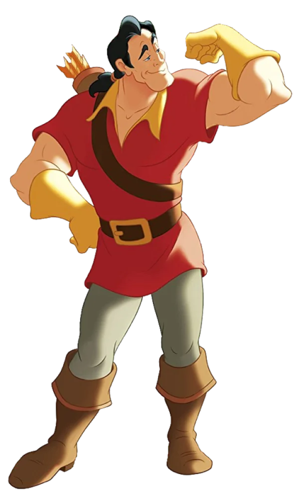 Gaston Flexing Bicep PNG Transparent Background