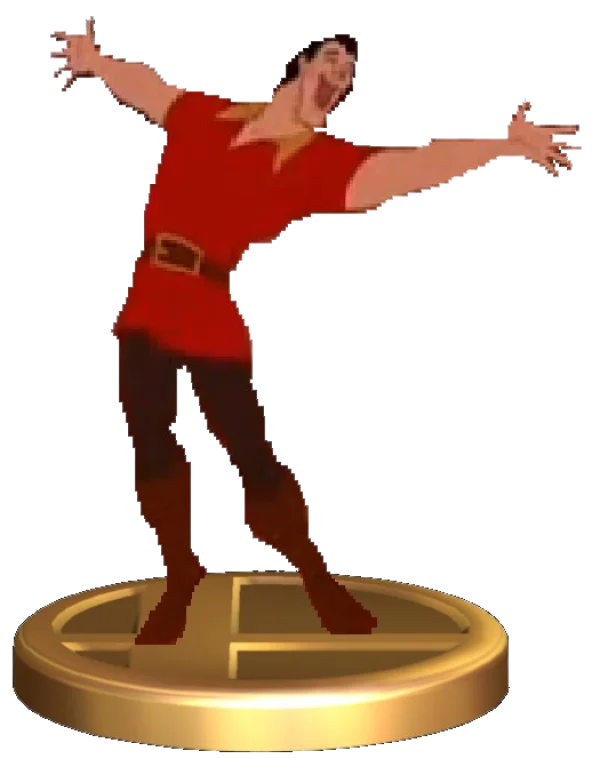 Gaston Triumphant Pose PNG Transparent Background