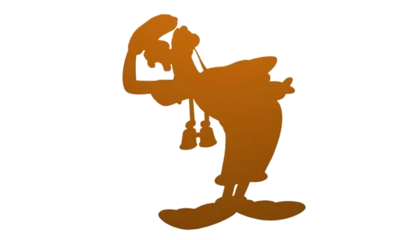 Goofy Silhouette Holding Binoculars PNG