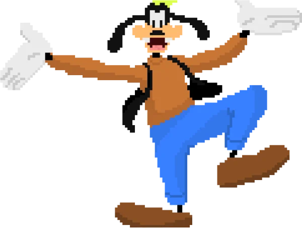 Goofy Pixel Art PNG Transparent Background