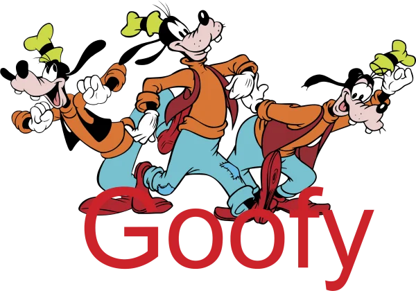 Running Goofy Cartoon PNG Transparent Background