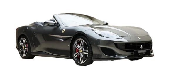 Grey Ferrari Convertible PNG Transparent Background