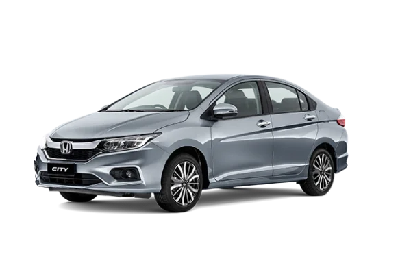 Silver Honda City Car PNG Transparent Background