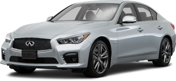 Silver Infiniti Q50 Sedan Car PNG Transparent