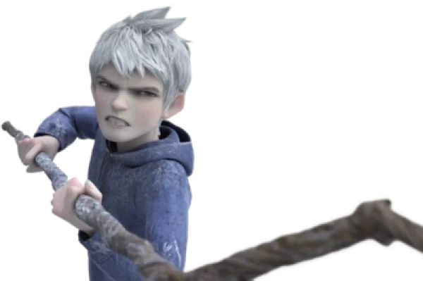 Jack Frost Angry with Staff PNG Transparent
