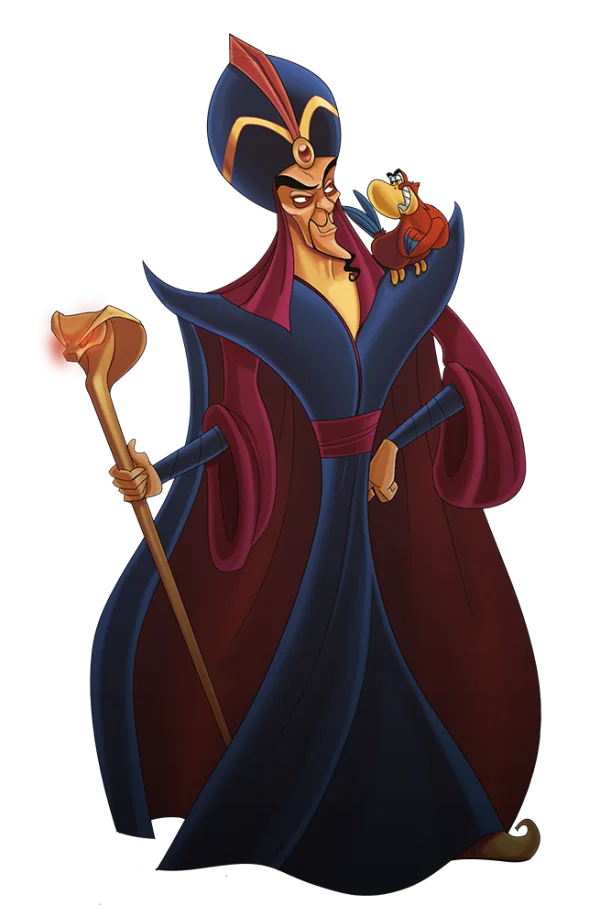 Aladdin Jafar and Iago PNG Transparent Background