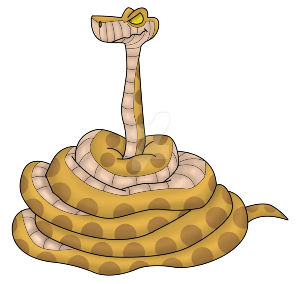 Cartoon Kaa Snake Transparent Background