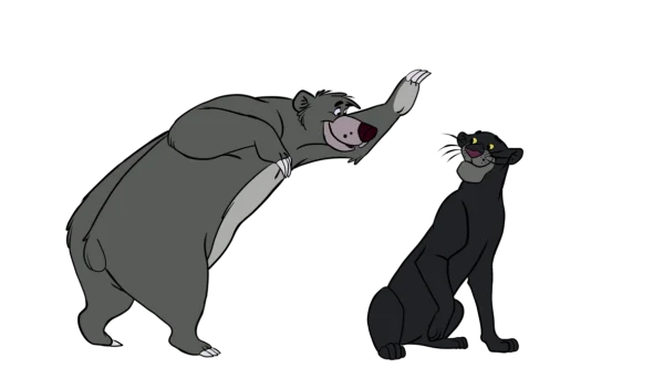 Jungle Book Baloo and Bagheera Transparent PNG