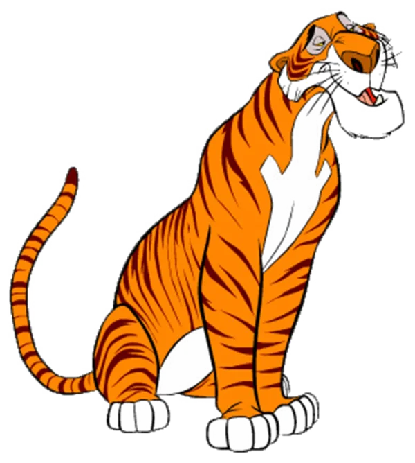 Shere Khan Tiger Cartoon PNG Transparent Background