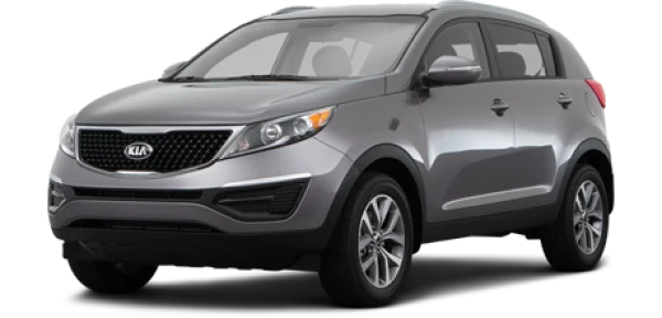 Grey Kia Sportage SUV PNG Transparent Background