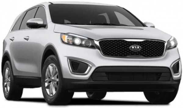 Silver Kia Sorento SUV PNG Transparent Background