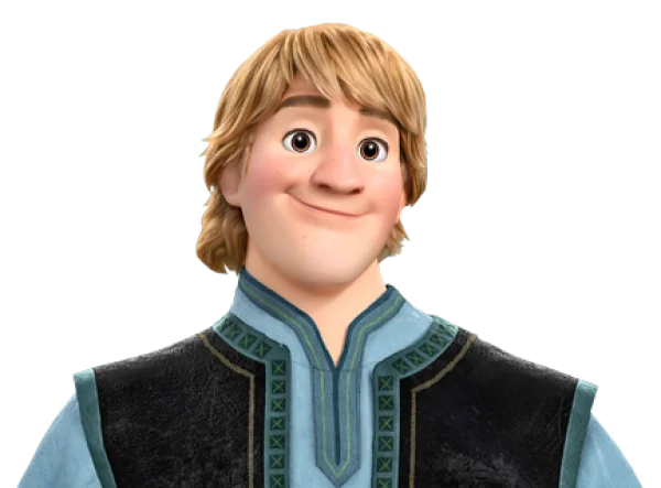 Kristoff Frozen Smiling Character PNG Transparent Background