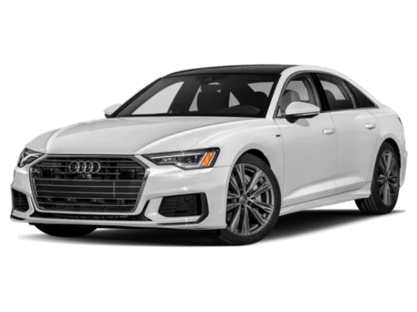 White Audi A6 Sedan PNG Transparent Background
