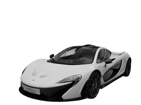 White McLaren P1 Supercar PNG Transparent Background