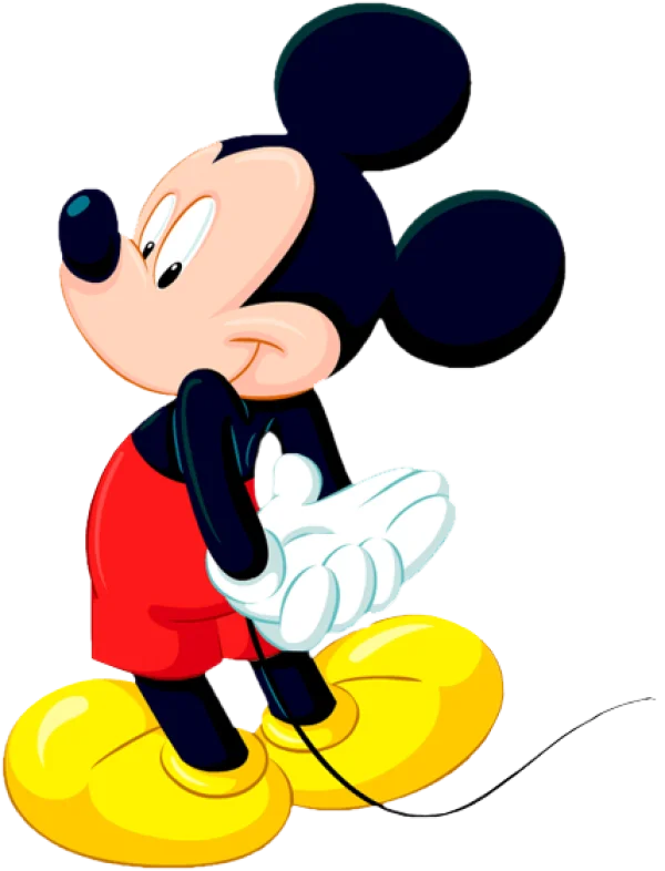 Classic Mickey Mouse Looking Left PNG